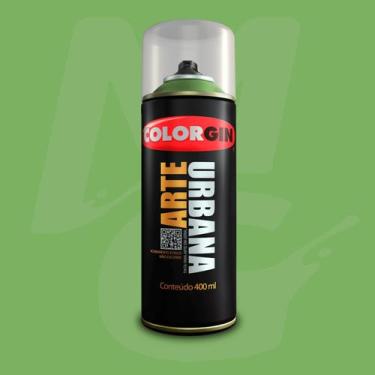 Imagem de Tinta Spray 400ml Arte Urbana Colorgin Alta Cobertura, Verde Abacate