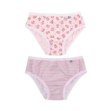 Imagem de Kit Duo de Calcinhas Infantil Meninas DelRio, M, Rosa