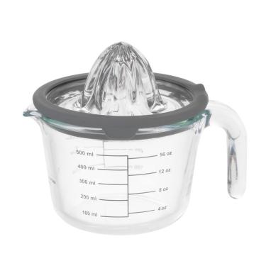 Imagem de Espremedor de Frutas Citrus Squeezer 500ML Manual Vidro Borossilicato Copo Medidor 0,5L Tramontina
