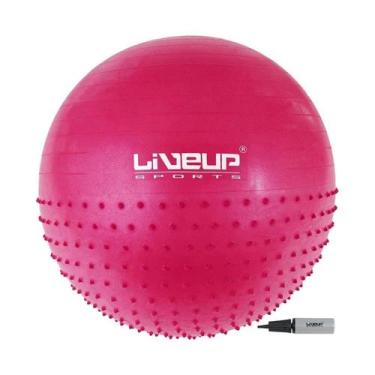 Imagem de Bola Suiça U 65cm Metade Massagem Para Pilates Com Inflador Rosa Liveu