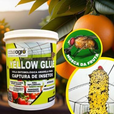 Imagem de Cola Entomológica Amarela Yellow Glue 500ml ColeAgro  Monitoramento de