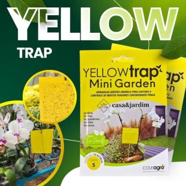 Imagem de Armadilha Amarela Yellow Trap Mini Garden  Captura Insetos e Pragas 12