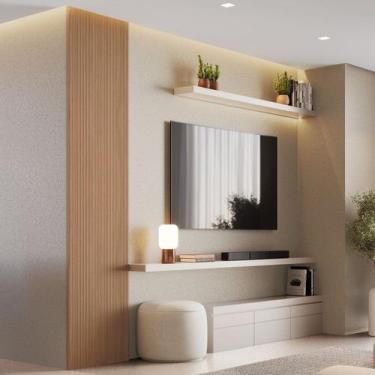 Imagem de Painel Ripado Toronto 2,50x0,58x3,3mm(1,45)m² Ecorevest Marrom/Itapuã
