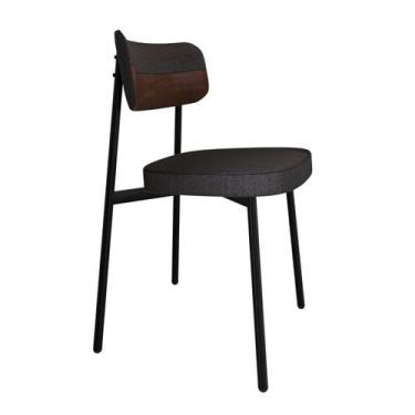 Imagem de Cadeira Alloa Fixa com 4 Pés 50 x 44,7 x 83,8 cm com 1 Unidade Preto/C