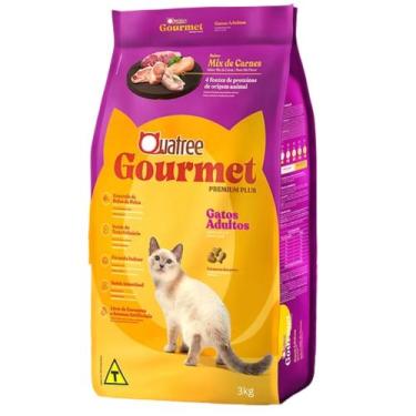 Imagem de Quatree Gourmet Gatos Adulto Mix de Carne 3kg
