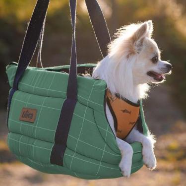 Imagem de Bolsa transporte aberta para pet cachorros cães e gatos Estilo Square 