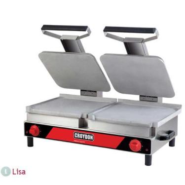 Imagem de Sanduicheira Elétrica Dupla SADL 18 Sanduíches Aço Inox e Alumínio Fun