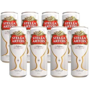 Imagem de Cerveja Stella Artois Puro Malte  - Premium American Lager 8 Unidades 