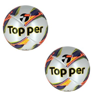 Imagem de Kit Bola de Futsal Dominator Pró com Tecnologia Termofusion e Câmara Airvility Laranja e Violeta Penalty 2 Unidades