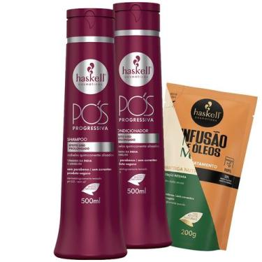 Imagem de Kit Pós Progressiva Shampoo E Condicionador 500ml Haskell