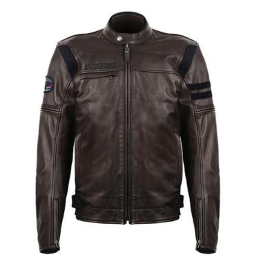 Imagem de Jaqueta Couro Asw Ignite Marrom Motociclista Custom Racer, Marrom cafe
