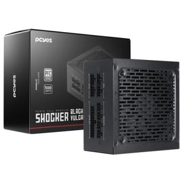 Imagem de Fonte Gamer PCYES Shocker FULL Modular 500W 80 PLUS Standard - BLACK V