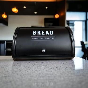 Imagem de Hauskraft Porta Pão Black Preto Manhattan Bread Inox Café da Manhã Arm