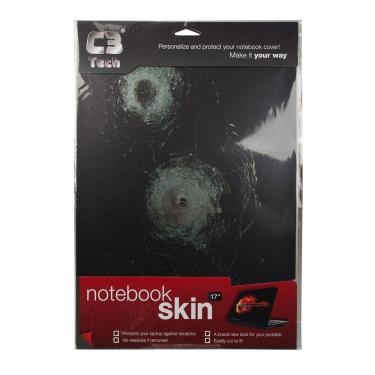 Imagem de Adesivo para Notebook SN-1401 com Sistema Anti-bolhas Janelas de Vidros com Sinais de Tiros C3tech