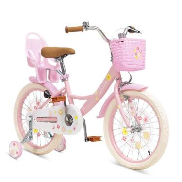 Imagem de Bicicleta Bixike para Meninas 12-20" com Cesto e Rodinhas de Apoio