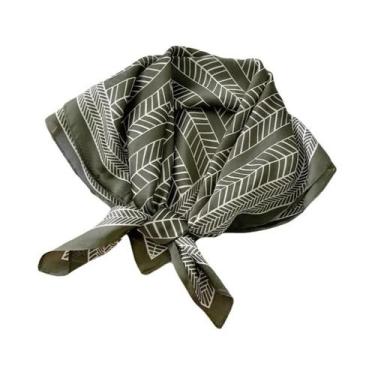 Imagem de Lenço De Seda Com Estampa Paisley Para Mulheres, Design Luxuoso, Peque