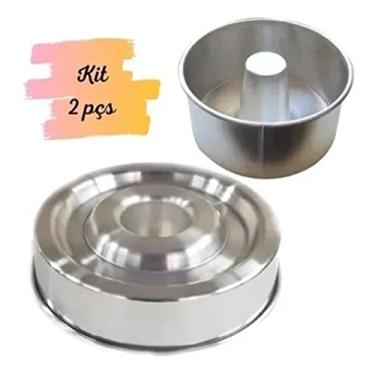 Imagem de Kit Formas Torta Suíça Reta 20x10cm + Torta Suíça Ballerine 26x6cm