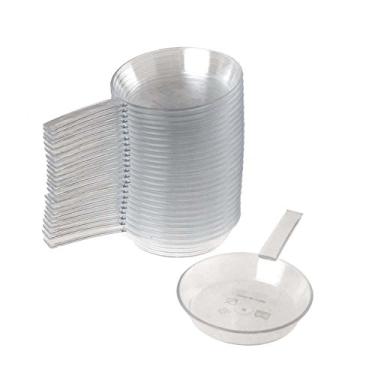Imagem de Mini panela de sobremesa para aperitivo de plástico transparente da Homeford, 6 cm, 24 peças