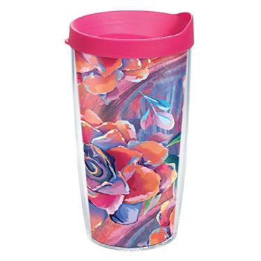 Imagem de Tervis Feito nos EUA, copo isolado com magnólia de açúcar de parede dupla mantém as bebidas frias e quentes, 473 ml clássico, Sugar Magnolia