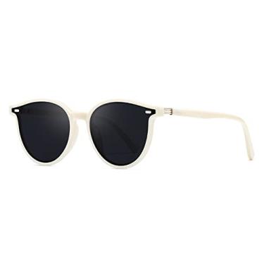 Imagem de Polarized Sunglasses Women Men Fashion Round Famale Design Sun Glasses Male Eyewear UV400 gafas de sol mujer,beige gray,China