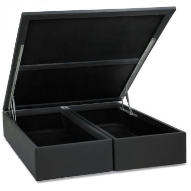 Imagem de Base Baú Corino Super King 193x203x39cm Ortobom Cinza