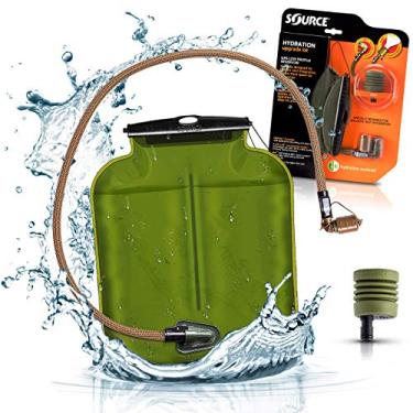 Imagem de Source Bexiga Widepac Tactical ILPS 3L de perfil baixo – para integração com colete balístico – Válvula para beber tempestade de alto fluxo – Fecho Widepac à prova de vazamento – incluindo adaptador de recarga rápida UTA – 2,835 g