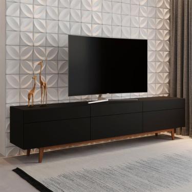 Imagem de Rack para TV até 85 Polegadas Mazza 3 Gavetas Preto