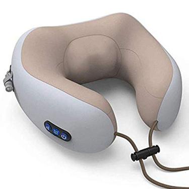 Imagem de Almofada Massageador Pescoço Massagem Bateria USB Relaxante Infra Vermelho Anti Estresse