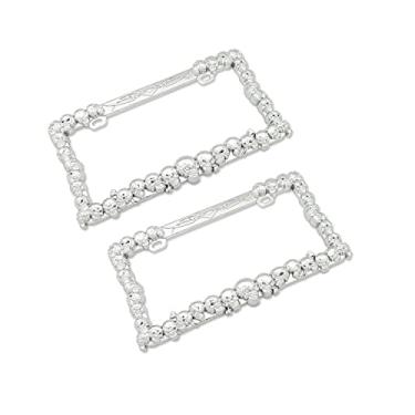 Imagem de Moldura de placa de licença ABS plástico padrão americano carro comércio exterior americano moldura crânio