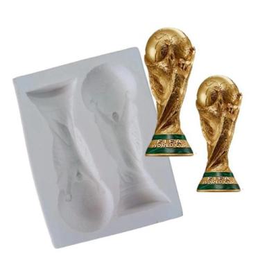 Imagem de Forma De Silicone Troféu Copa Do Mundo Futebol 3D Biscuit - L&B Decora
