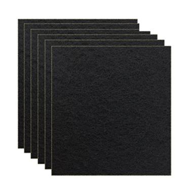 Imagem de Pacote com 6 caixas de areia de gato de carvão Filtro de substituição com capuz Caixas de areia de gato e filtros de odor de carbono, preto
