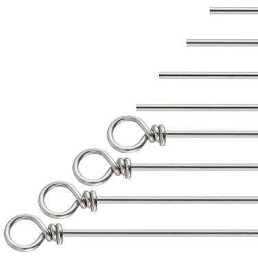 Imagem de Dr.Fish Fishing Spinner eixo de aço inoxidável com fio em volta de peças giratórias fazendo DIY Isca Spinner Rigs em linha água salgada truta Walleye 16 x 0 cm