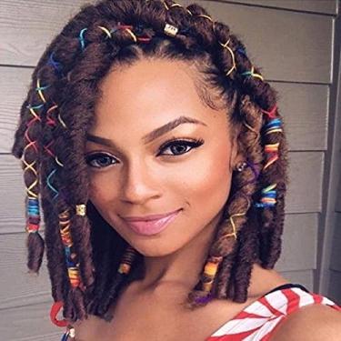 Imagem de MIMAN Cordão de cabelo para meninas para tranças, dreadlocks, faça você mesmo, trançado, penteado, colorido, trançado, fios, cordões para acessórios de cabelo de hip-hop