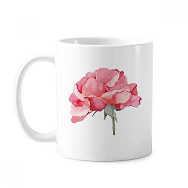 Imagem de Aquarela de flores cravo caneca de cerâmica xícara de porcelana de café louça