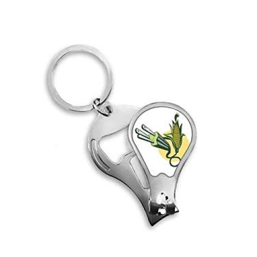 Imagem de Cabo plugue de milho cabo de carregamento padrão cortador de unhas abridor chaveiro tesoura