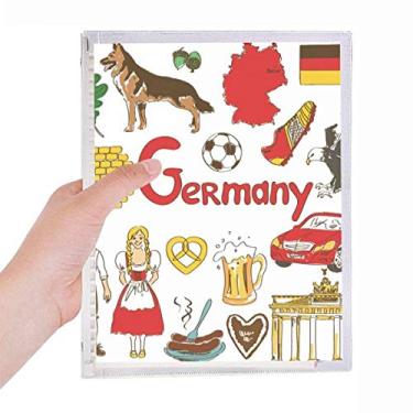 Imagem de Caderno com bandeira nacional de animais da Alemanha Landscap diário de folhas soltas recarregável, papelaria
