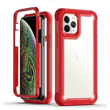Imagem de Capa de telefone à prova de choque de grau militar para iphone13 12 11 pro max xr xs max x 14 plus armadura transparente capa de corpo inteiro, t10, para iphone 13 mini