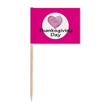 Imagem de Marcador de palito de dente para Dia de Ação de Graças Pais Amigos Marcadores Decoração de Festa
