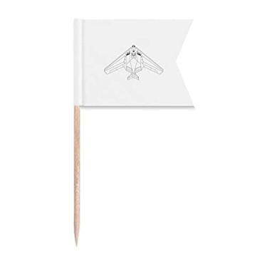 Imagem de Bandeiras de palito de dente militares para marcação de etiquetas para bolo de festa, prato de queijos