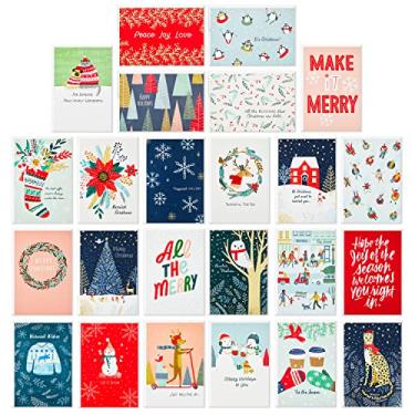 Imagem de Hallmark Cartões de Natal em caixa sortidos, 24 designs (24 cartões e envelopes)