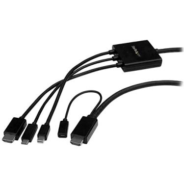 Imagem de StarTech. com cabo adaptador HDMI de 2 m - 4K 30Hz - USB C/HDMI/Mini DisplayPort para HDMI - conversor digital AV para monitor HDMI (CMDPHD2HD)