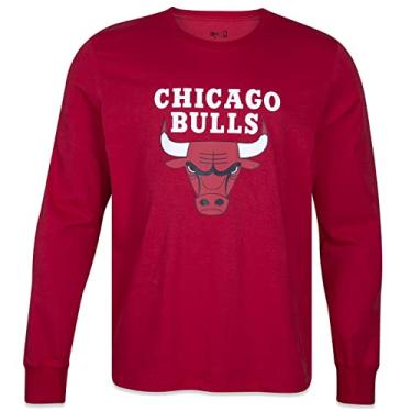 Imagem de Camiseta New Era Manga Longa NBA Chicago Bulls Core Vermelho