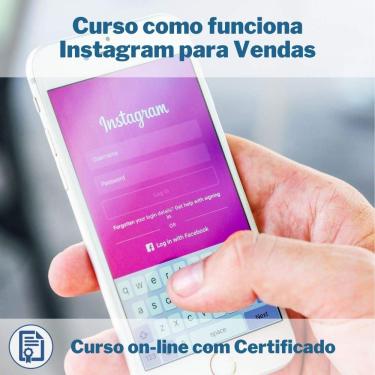 Imagem de Curso Online em videoaula de como funciona Instagram para Vendas com Certificado + 2 brindes