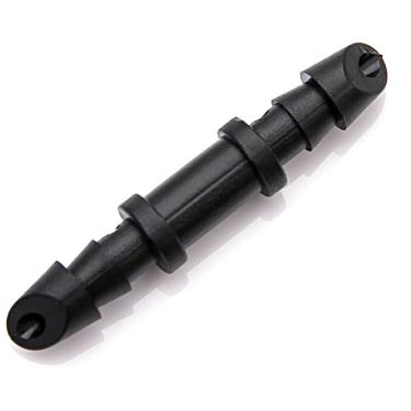 Imagem de Mini Skater 5 mm (diâmetro) Mangueira de água de plástico duro com duas barbatanas de ajuste reto, Micro sistemas de irrigação por gotejamento Adaptadores de mangueira de conexão rápida para tubo de 4/7 mm (preto, 100 peças)
