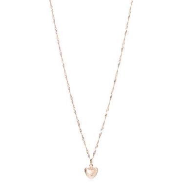 Imagem de Colar Banhado Ouro Rommanel Pingente Coração Dupla Face 42 cm