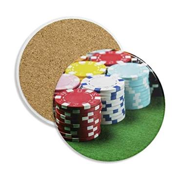 Imagem de Caneca de mesa verde para jogos com foto e copo de mesa com pedra absorvente