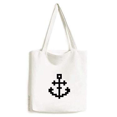 Imagem de Bolsa de lona casual de verão Sailors Ship Pixel