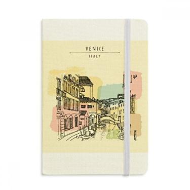 Imagem de Caderno com estampa de marco da alfândega da Itália Venice oficial de tecido capa dura