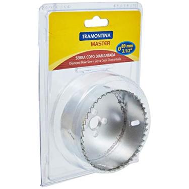 Imagem de Tramontina 42626089, Serra Copo Diamantada 89Mm 3.1/2,Corpo Aço Especial, Dentes Metal Duro, Rosca 1/2''