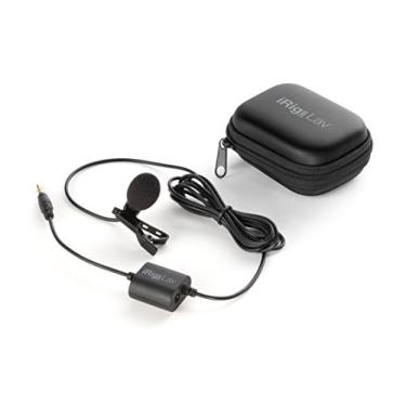Imagem de IK Multimedia Microfone de lapela iRig Mic Lav, microfone condensador omnidirecional com conector TRRS de 1/20.3 cm, saída de fone de ouvido e encadeamento em margarida para iPhone, iPad, Android,